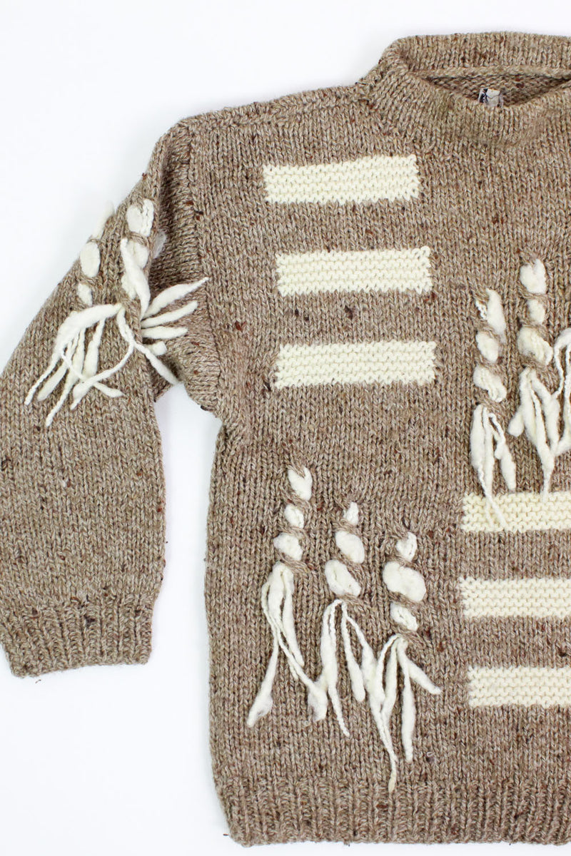 HOLD ... Nubby Fringe Boxy Sweater M