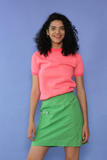 Neon Pink Stripe Knit S