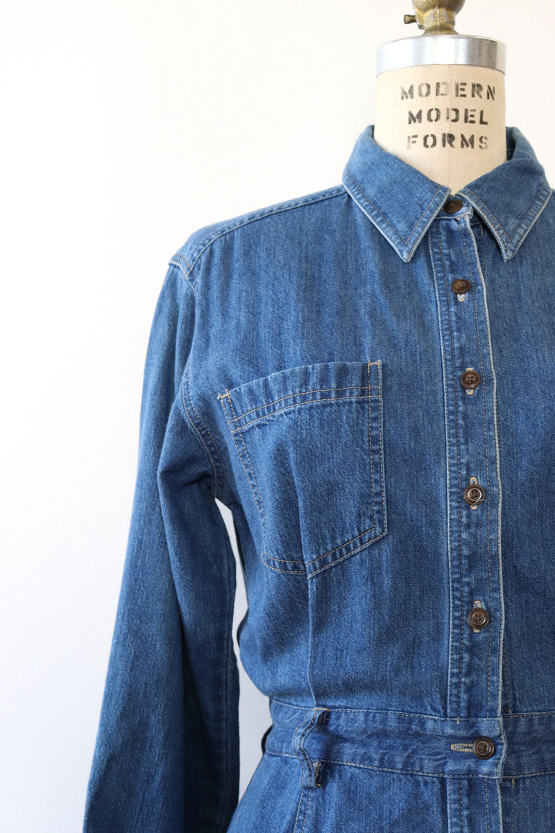 Eddie Bauer Denim Flare Shirtdress S/M