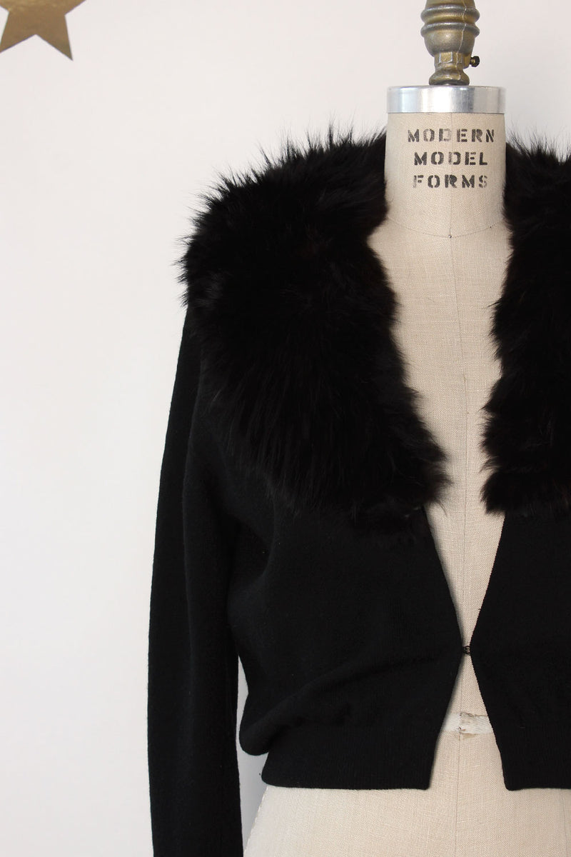 Jay Fur Collar Cardigan M/L