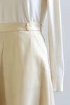 Italian Ivory Wool Skirt M