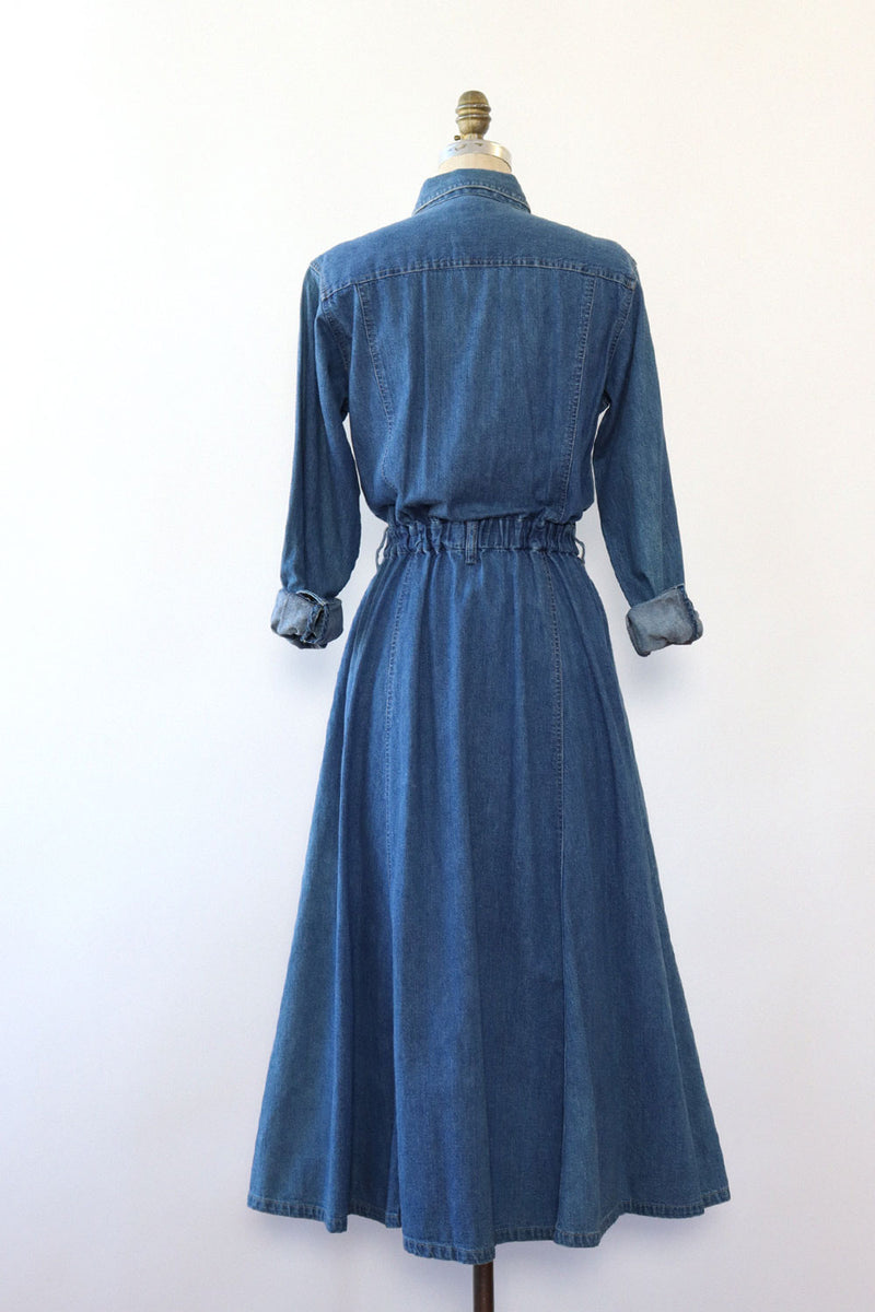 Eddie Bauer Denim Flare Shirtdress S/M