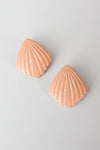 Peach Coral Shell Earrings