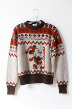 Skiing Mickey Mouse Sweater M