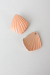 Peach Coral Shell Earrings