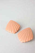Peach Coral Shell Earrings