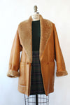 Honey Shearling Coat XS-S/M