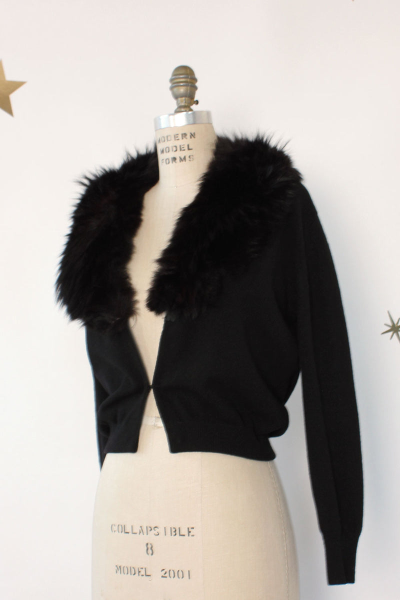 Jay Fur Collar Cardigan M/L