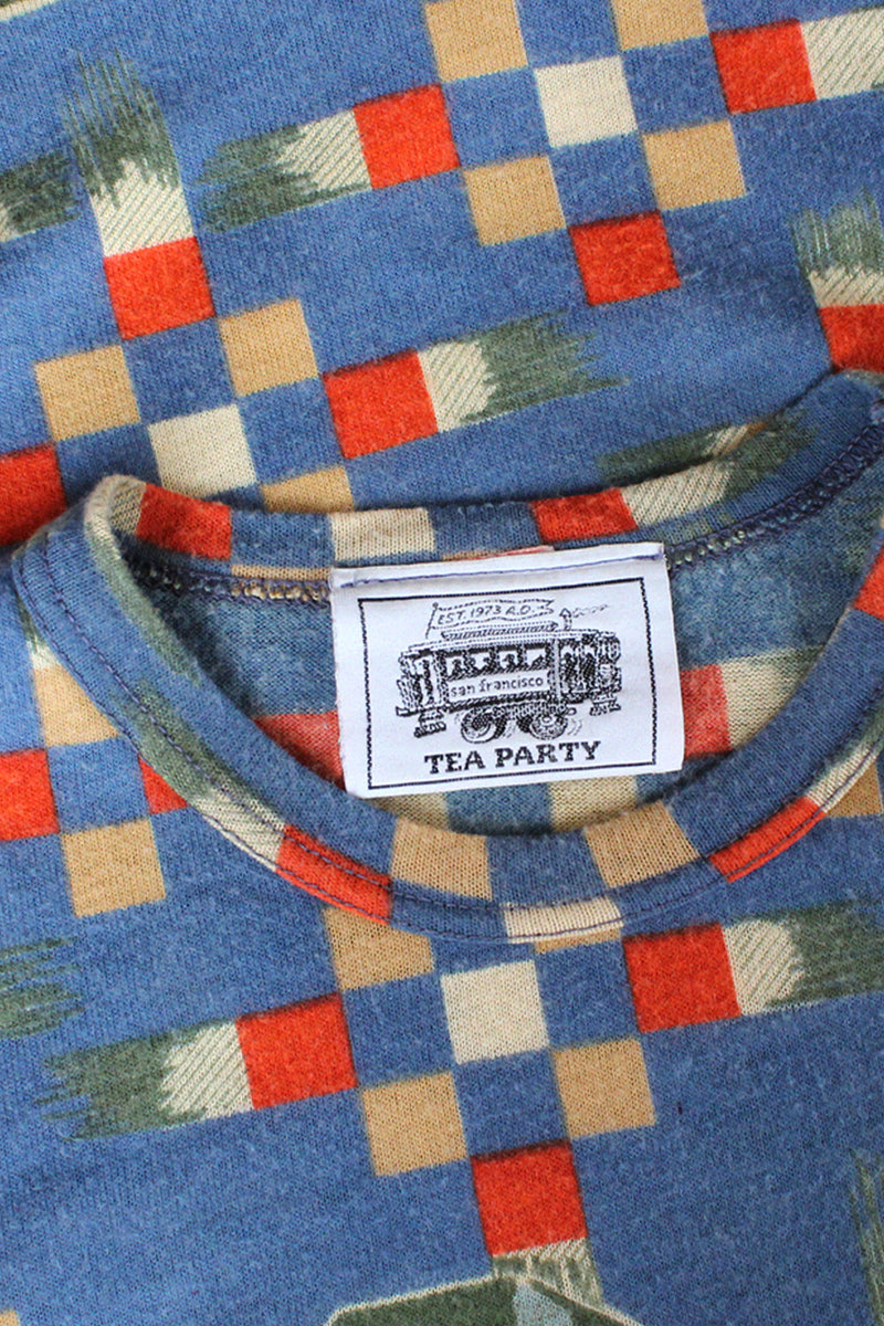 Tea Party Graphic Tile Tee XS/S