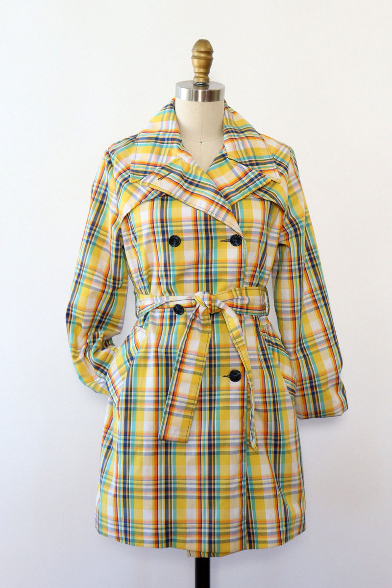 Suburbia Plaid Belted Trench XS/S