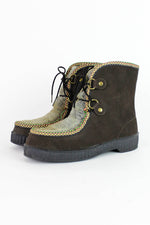70s Faux Fur Winter Boots 9