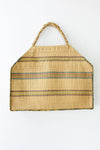 Faded Stripe Straw Tote