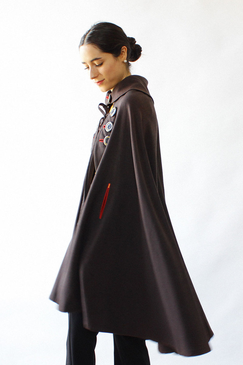 Wednesday Buttoned Cape
