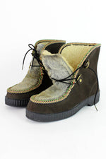 70s Faux Fur Winter Boots 9
