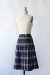 Sapphire Plaid Pleated Skirt XS