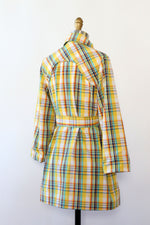 Suburbia Plaid Belted Trench XS/S