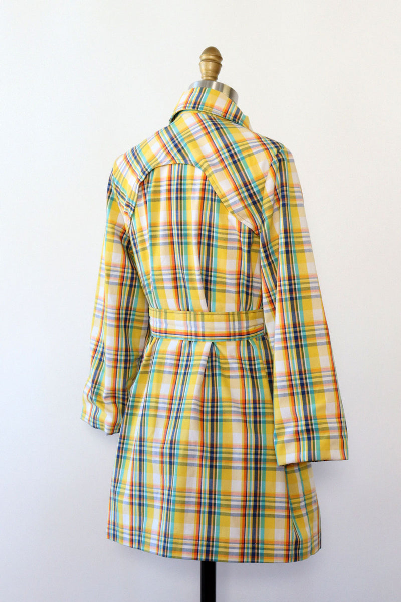 Suburbia Plaid Belted Trench XS/S