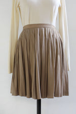 Classic Khaki Pleated Skirt XS/S
