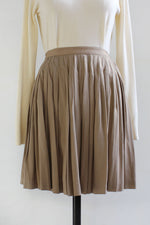 Classic Khaki Pleated Skirt XS/S