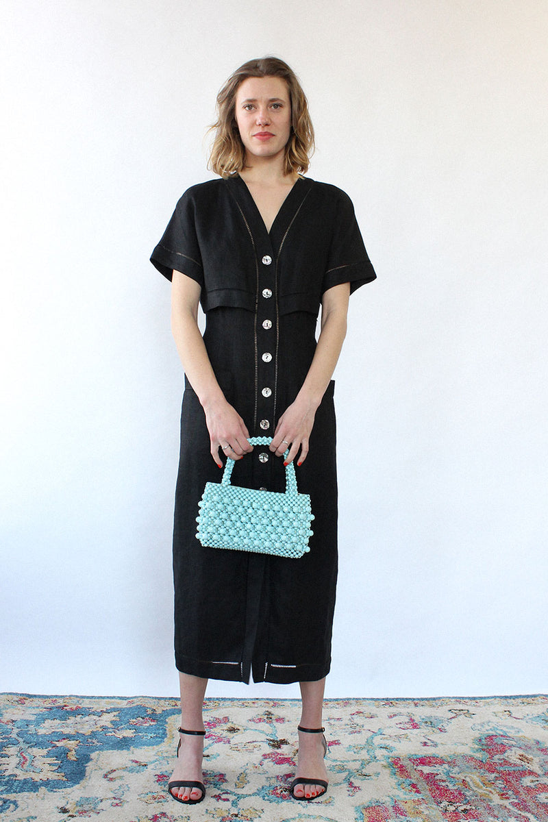 Claire Linen Button Dress M