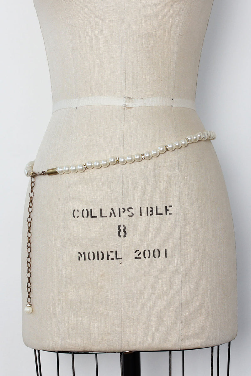 Pearl Rhinestone Belt