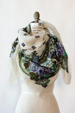 Japanese Moss Floral Wool Shawl