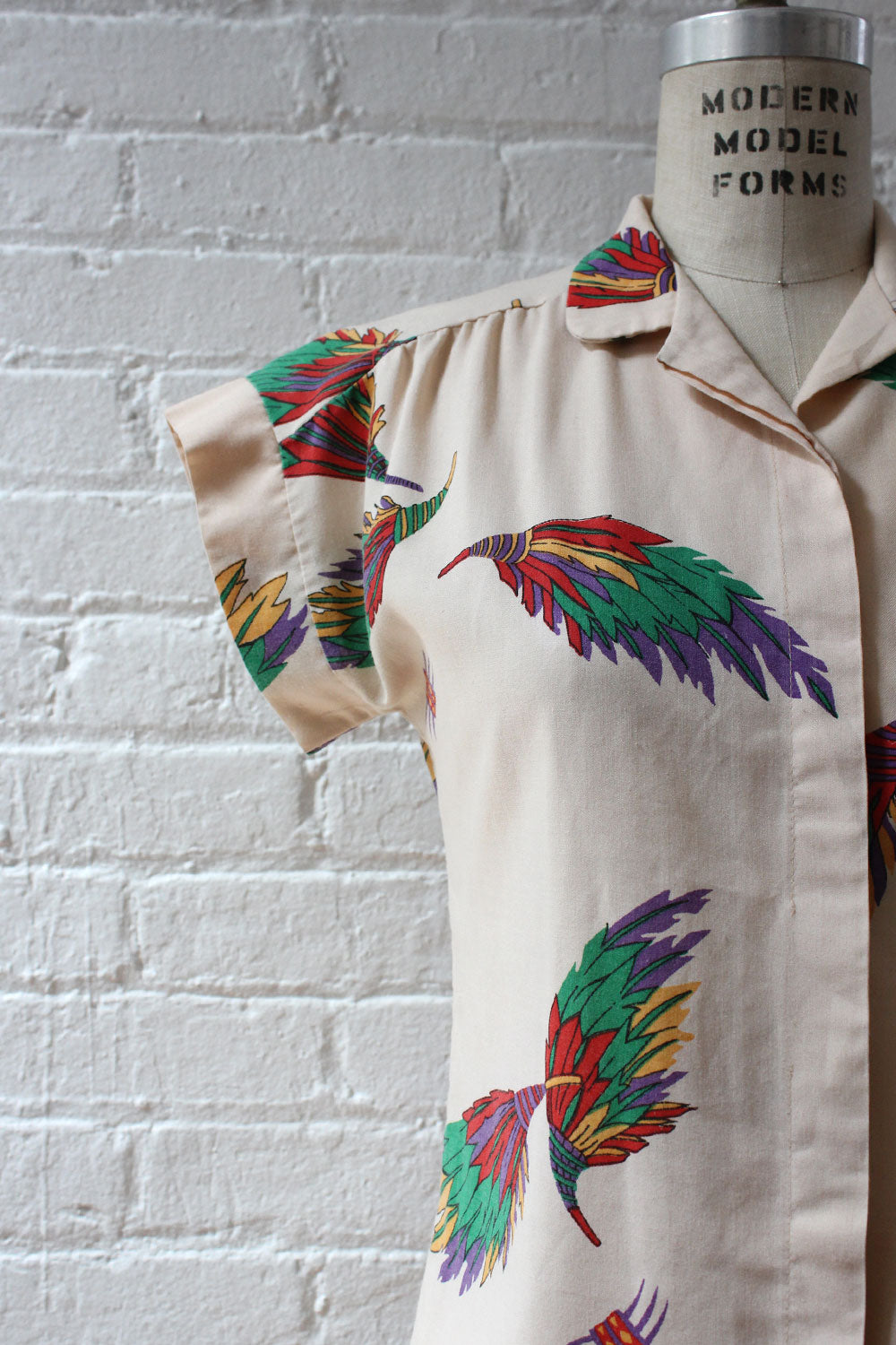 Feather Print Blouse XS/S