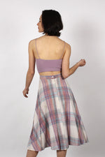 Pleated Plaid Pastel Skirt S