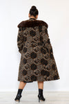 Mink Collar Gilded Tapestry Coat L