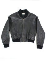 Buttery Leather Bomber Jacket S