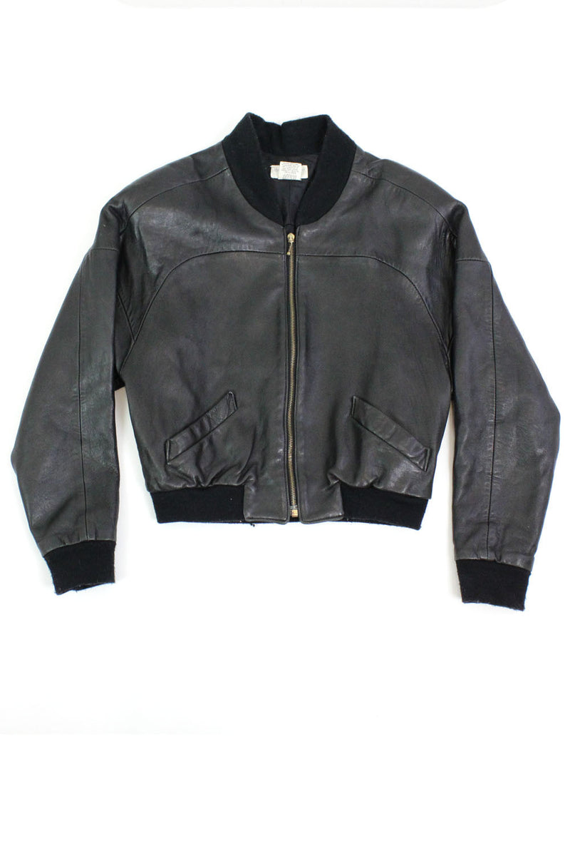Buttery Leather Bomber Jacket S