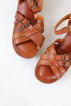 Jeanie Wood Wedge Sandals 9 1/2