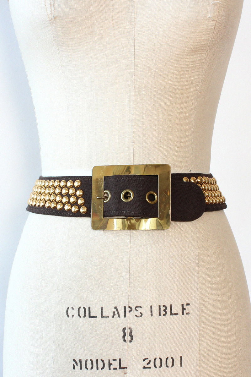 Brass Studded Curve Belt XS/S