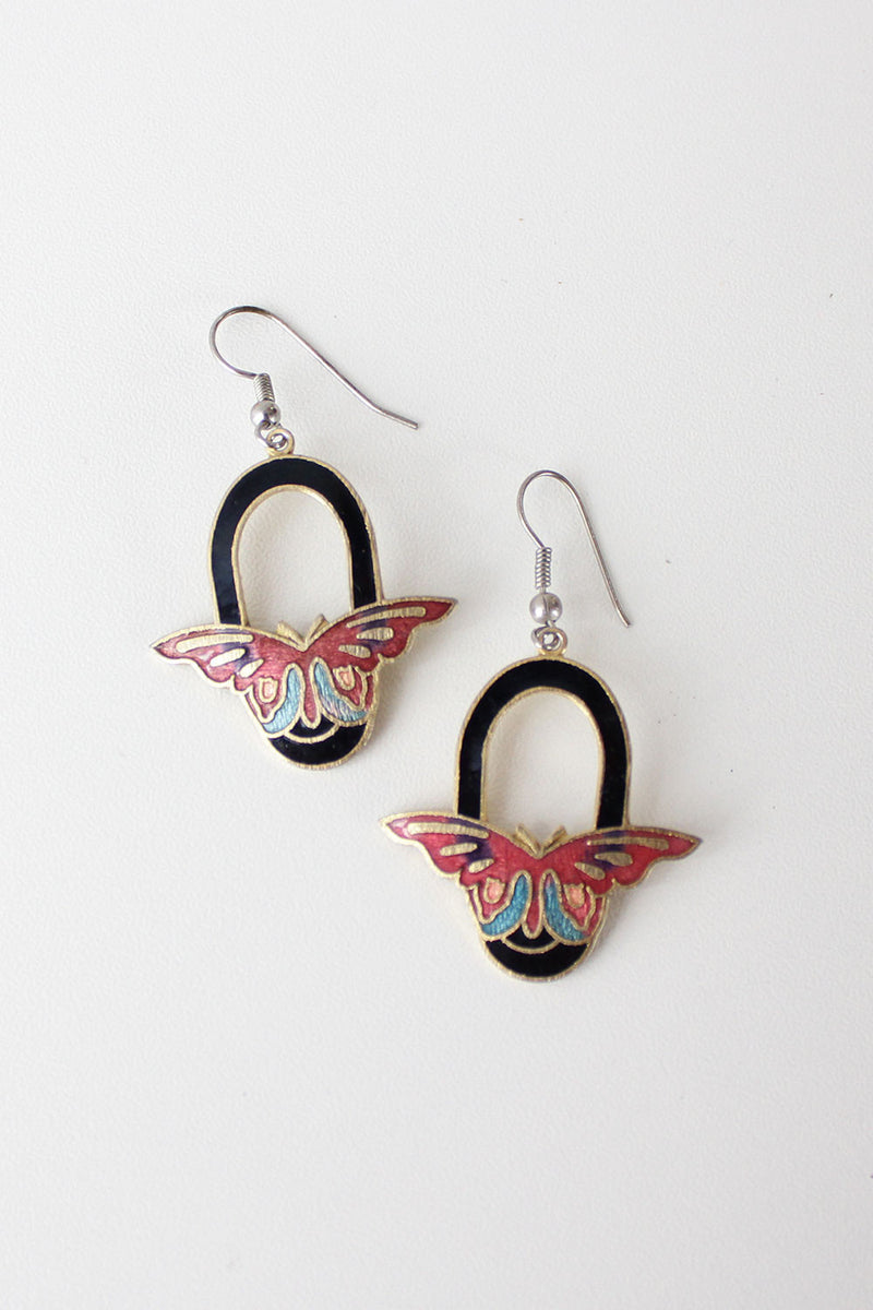 Butterfly Away Enamel Earrings