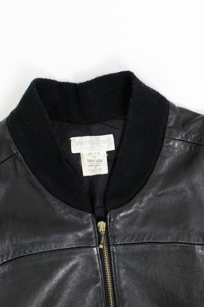 Buttery Leather Bomber Jacket S