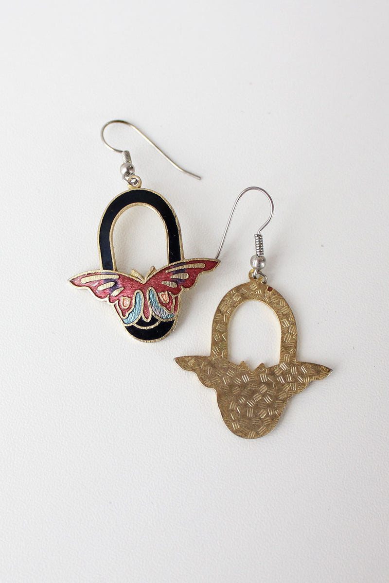 Butterfly Away Enamel Earrings