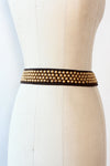 Brass Studded Curve Belt XS/S