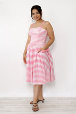 Pink Stripe Pocket Sundress M/L