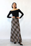 Black Yellow Cobalt Plaid Maxi XS/S