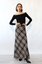 Black Yellow Cobalt Plaid Maxi XS/S
