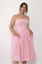 Pink Stripe Pocket Sundress M/L