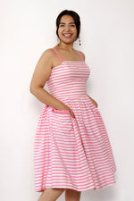 Pink Stripe Pocket Sundress M/L