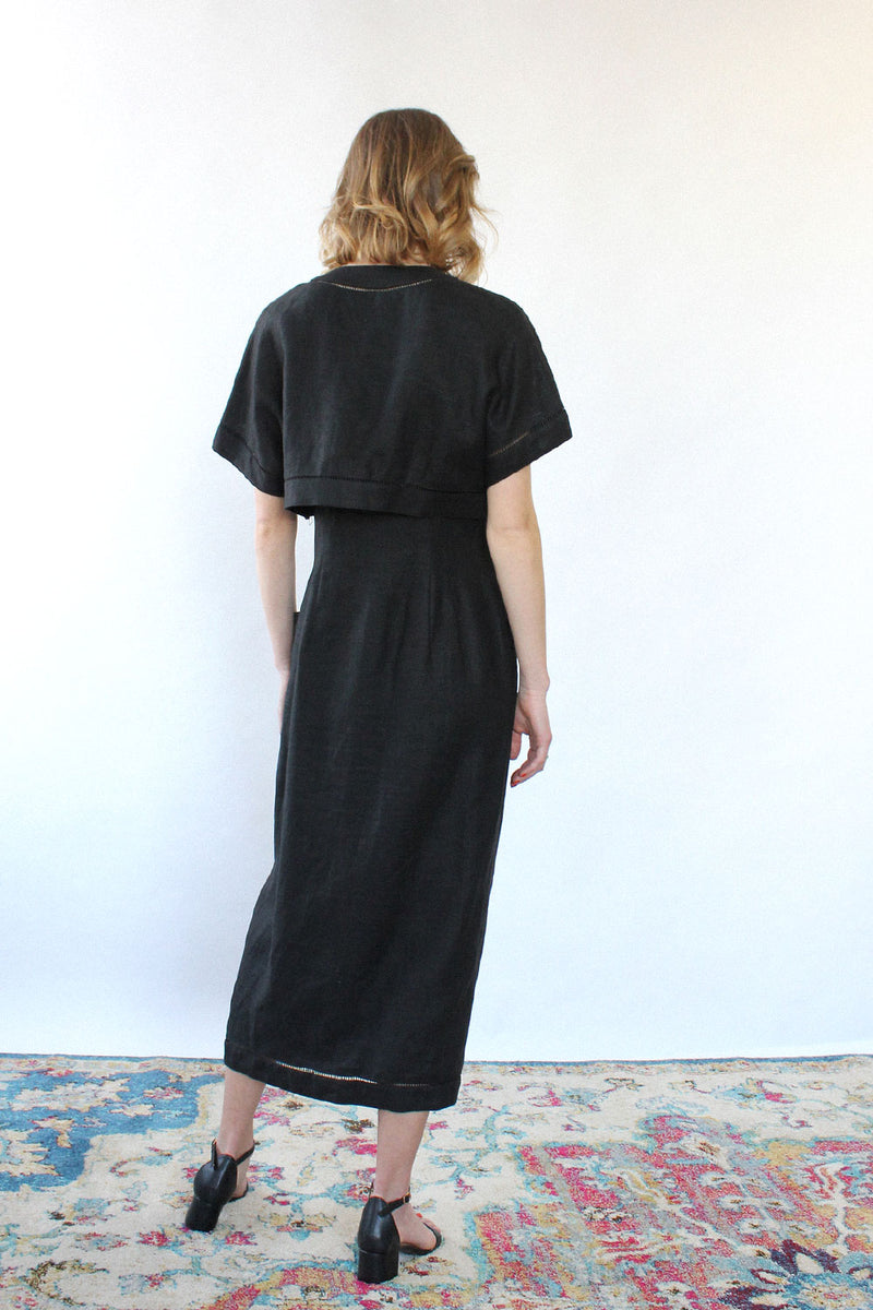 Claire Linen Button Dress M