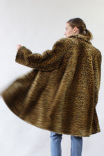 Leopard Faux Fur Swing Coat M/L