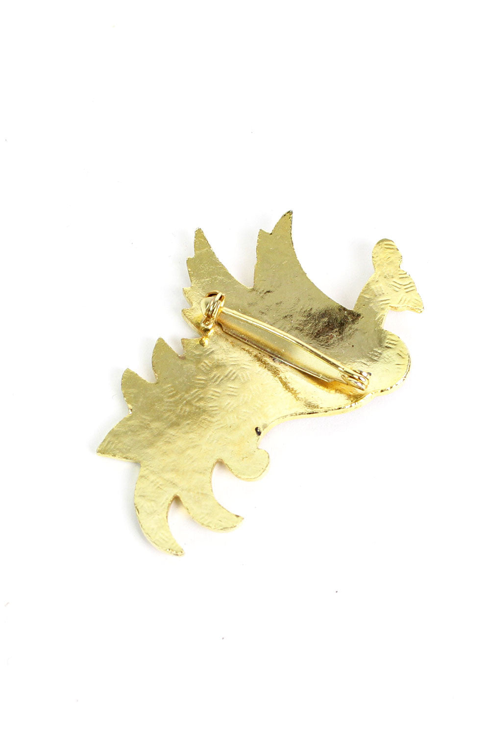 Enamel Peacock Brooch