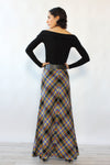 Black Yellow Cobalt Plaid Maxi XS/S