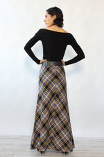Black Yellow Cobalt Plaid Maxi XS/S