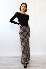 Black Yellow Cobalt Plaid Maxi XS/S