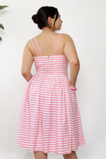 Pink Stripe Pocket Sundress M/L