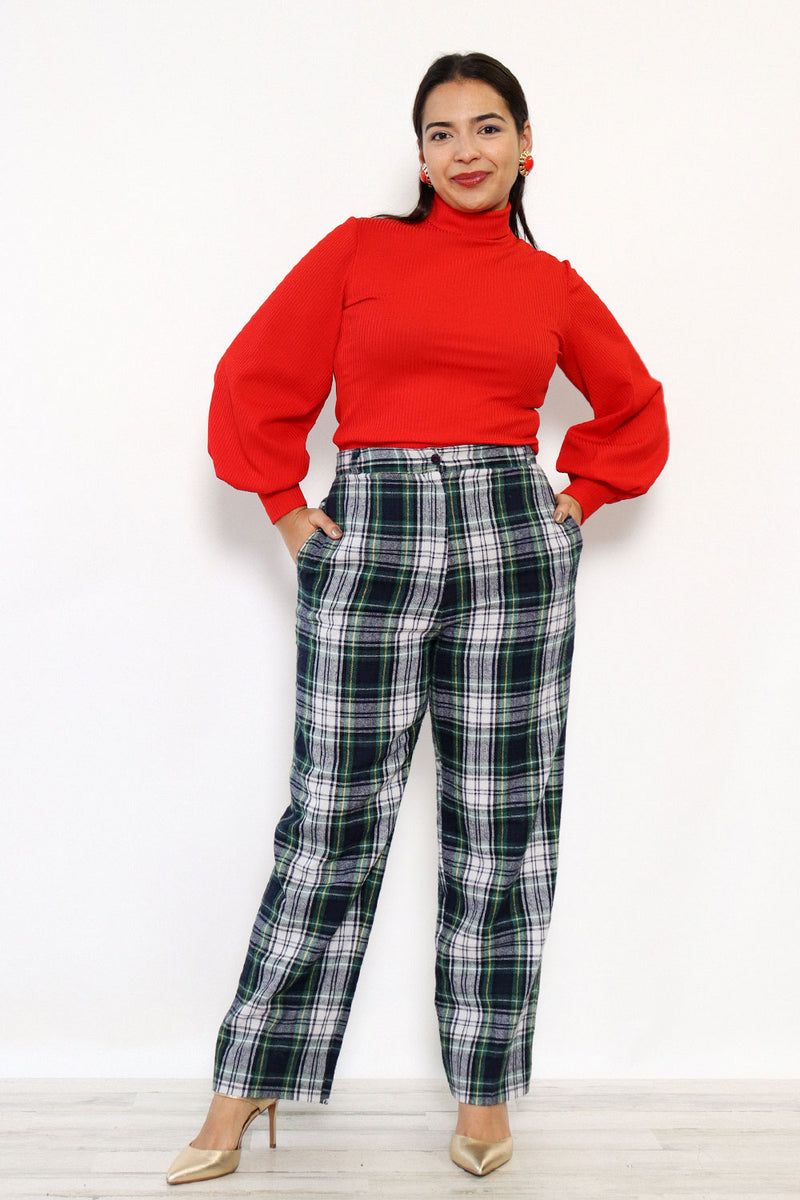 Take One Plaid Slacks L